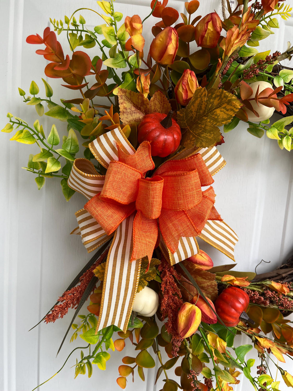 Autumn Country Wreath, Fall Harvest door decor, Handmade Grapevine wreath