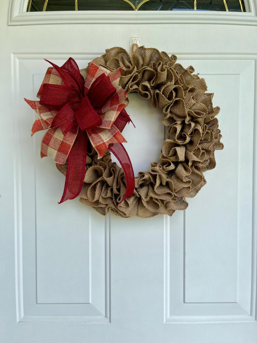 Fall burlap wreath,  wall art, door decor