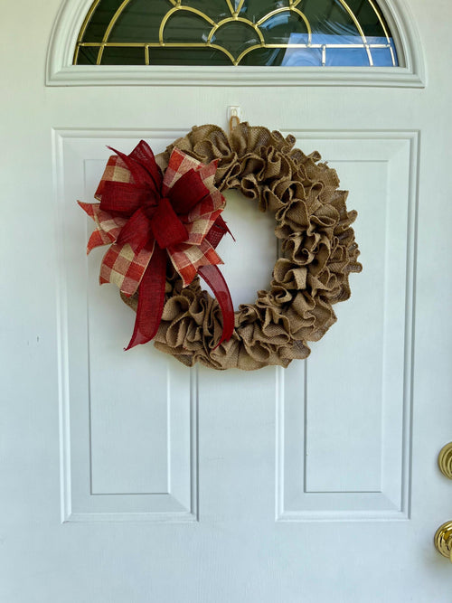 Fall burlap wreath,  wall art, door decor