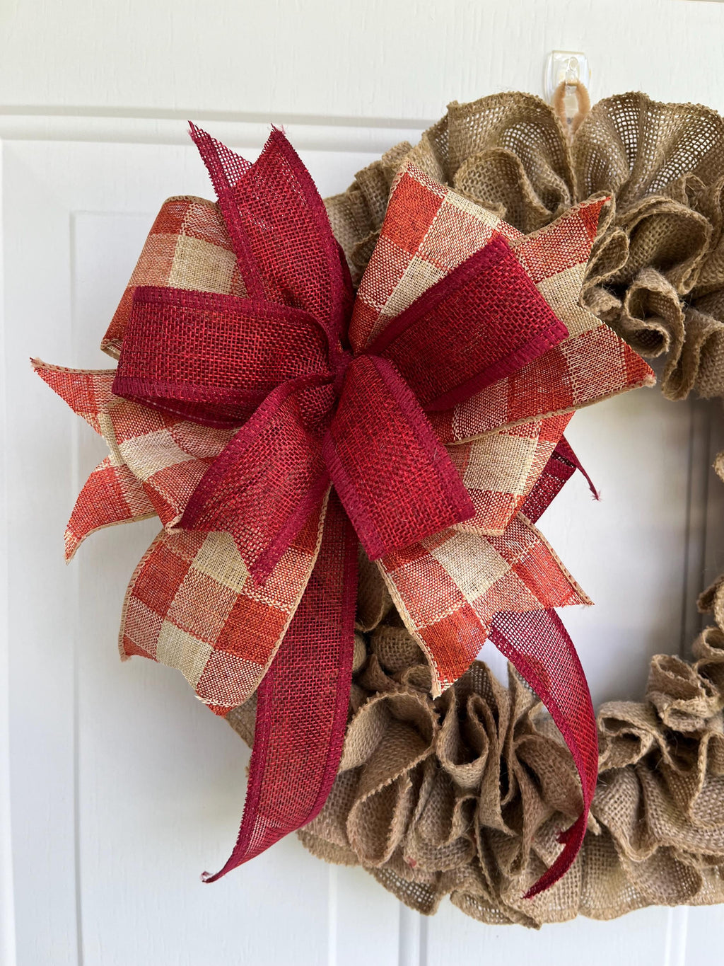 Fall burlap wreath,  wall art, door decor