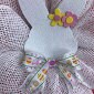 Easter Bunny Wreath: Burlap Flower, Spring Door Decor